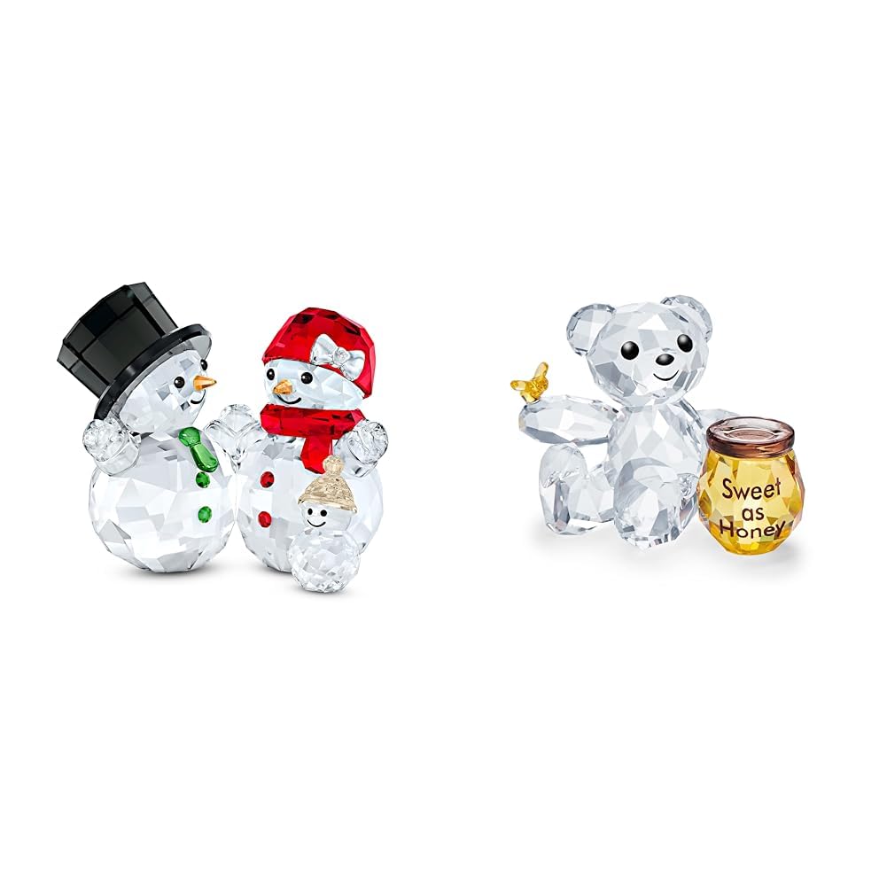 Amazon.com: SWAROVSKI Snowman Family Figurine, Multicolored